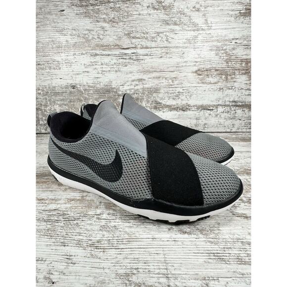Women's Nike Free Connect Gray/Black Slip On Trainers Sz 8 Athletic Gym - Picture 1 of 10